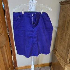 Chico's purple denim skirt